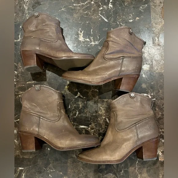 Frye Women Stylish Brown Ankle Boots Lot of 2 - Picture 1 of 9